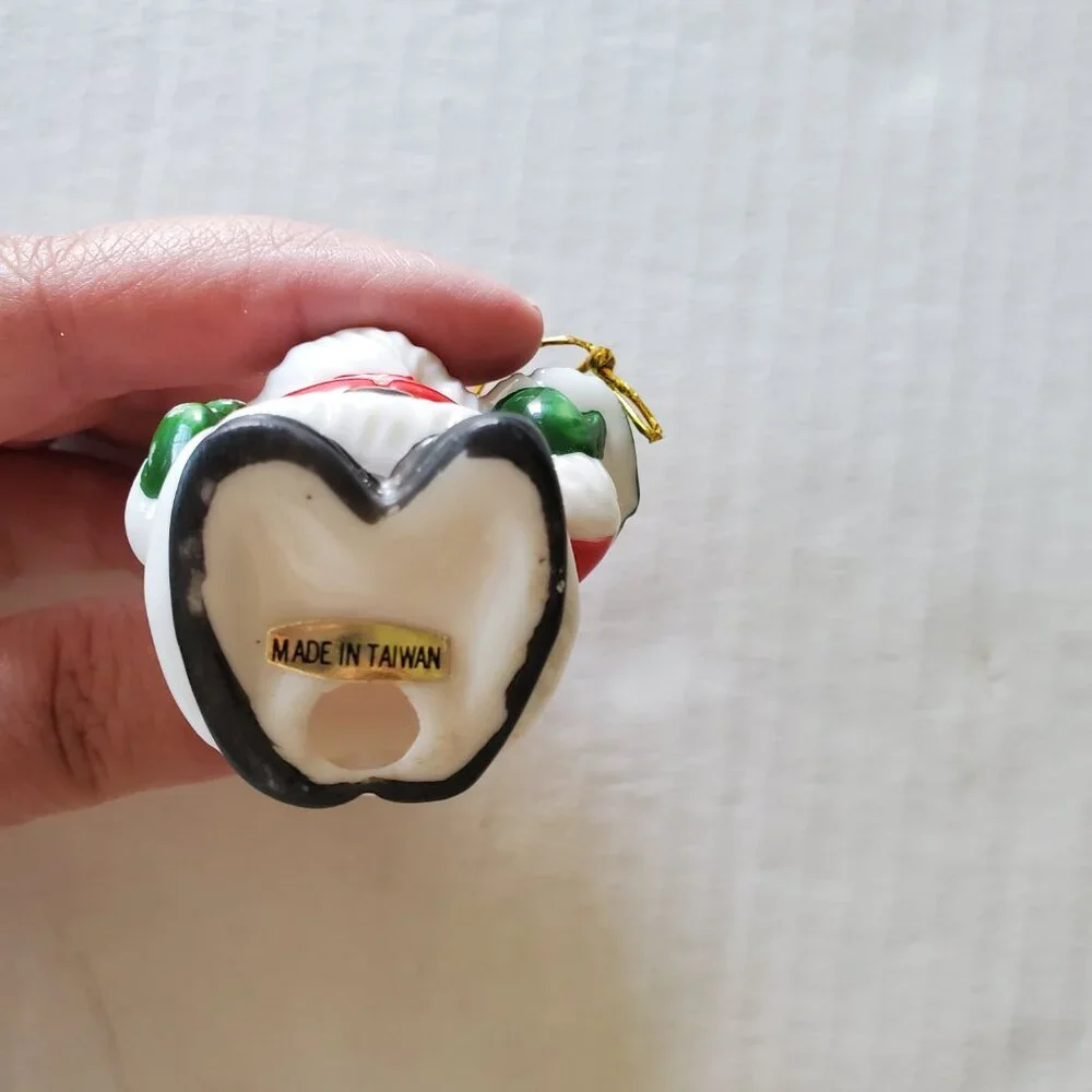 Glass Vintage Santa‎ Claus Tree Ornament